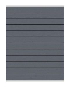 Sichtschutz SYSTEM WPC Zaunfeld-Set anthrazit (silber Leiste) 2233 