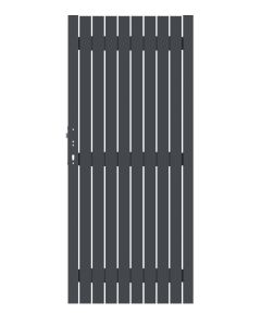 Sichtschutzzaun Squadra Alu Tor DIN Links anthrazit 98 x 180 cm 2552