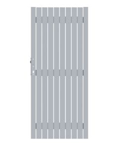 Sichtschutzzaun Squadra Alu Tor DIN Links lichtgrau 98 x 180 cm 2554