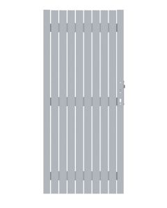 Sichtschutzzaun Squadra Alu Tor DIN Rechts lichtgrau 98 x 180 cm 2555