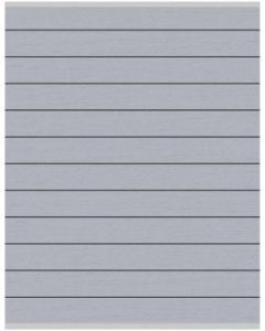  Sichtschutz SYSTEM WPC Zaunfeld-Set grau (silber Leiste) 2577