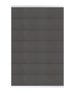 Osmo Multi Fence Elegance B Grundelement 180 x 180 cm; Hellgrau, Rahmen Aluminium Anthrazit