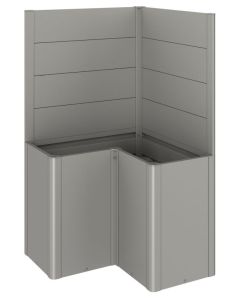 Sichtschutzzaun quarzgrau-metallic für L-Form Belvedere 100