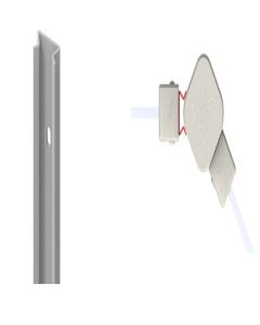 Pfosten Adapter 45° Silber 105 cm 2870