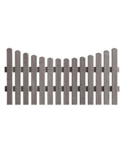 Scheerer Vorgartenzaun Nordik mit Bogen 200 x 80 / 65 cm Fichte KDG grau 
