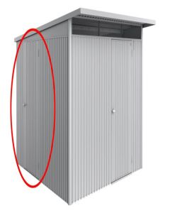 Biohort Zusatztüre für AvantGarde ECO silber-metallic 