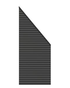 SYSTEM NEO WPC Platinum Zaun-Anschluss anthrazit 91 x 184 auf 94 cm