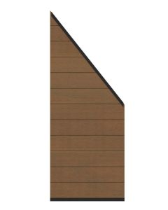 Sichtschutz SYSTEM WPC PLATINUM Zaun-Anschluss-Set teak-braun 3676