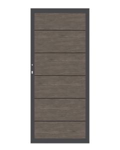Traumgarten Einzeltor System Alu XL Vintage Oak DIN links / rechts