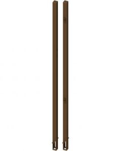 Torpfosten universal zum Aufschrauben (2er-Set), Metall braun 0599