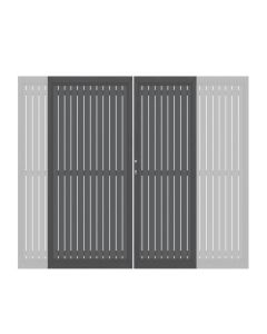 Doppeltor Squadra anthrazit 2562 H:180cm, Sonderbreite von Brügmann Traumgarten