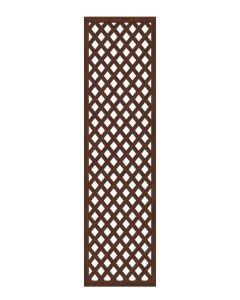 Sichtschutzzaun LONGLIFE RIVA Diagonalgitter nussbaum 60 x 180 cm 4563