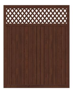 Sichtschutzzaun LONGLIFE RIVA mit Gitter nussbaum 180 x 180 cm 4564