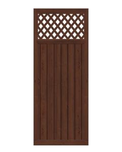 Sichtschutzzaun LONGLIFE RIVA mit Gitter nussbaum 90 x 180 cm 4565