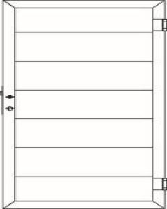 Osmo Multi Fence Elegance B Tor 89 x 178 cm; Anthrazit; Rahmen Aluminium Anthrazit