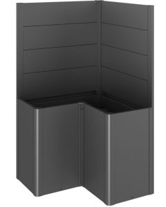 Sichtschutzzaun dunkelgrau-metallic für L-Form Belvedere 100