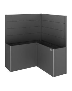 Sichtschutzzaun dunkelgrau-metallic für L-Form Belvedere 150