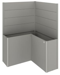 Sichtschutzzaun quarzgrau-metallic für L-Form Belvedere 150