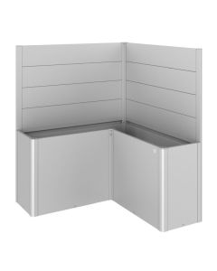 Sichtschutzzaun silber-metallic für L-Form Belvedere 150