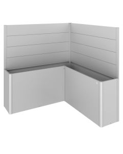 Sichtschutzzaun silber-metallic für L-Form Belvedere 200