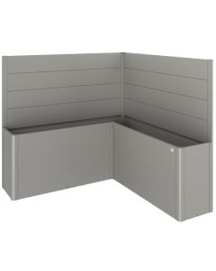 Sichtschutzzaun quarzgrau-metallic für L-Form Belvedere 200