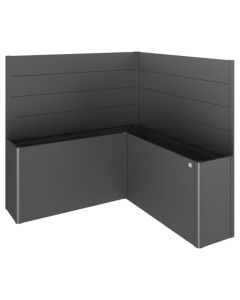 Sichtschutzzaun dunkelgrau-metallic für L-Form Belvedere 200