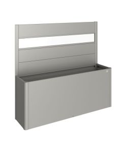 Biohort Sichtschutz quarzgrau-metallic mit Lichtpaneel für Belvedere 200