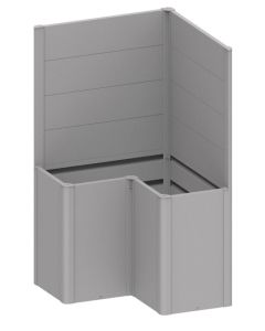 Sichtschutzzaun silber-metallic für L-Form Belvedere 100