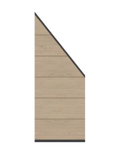 SYSTEM WPC XL Sand Zaun-Anschluss-Set 89 x 183 auf 93 cm 