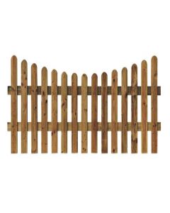 Scheerer Vorgartenzaun Nordik mit Bogen KD+ braun 