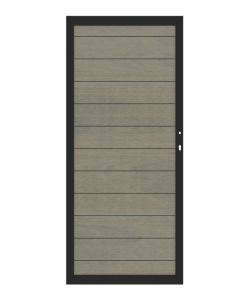 SYSTEM WPC PLATINUM taupe-grau Tor 98 x 180 cm