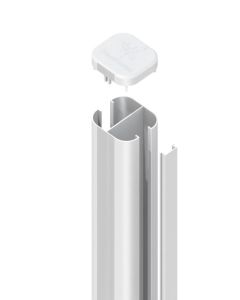 SYSTEM Pfosten basic weiß aufschrauben 193 x 7 x 7