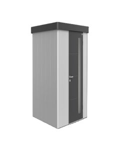 Biohort Neo 1 A* silber-metallic, Standardtüre und Dach dunkelgrau-metallic 1,80 x 1,80 m 81004