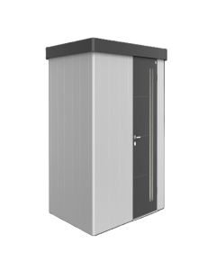 Biohort Neo 1 B* silber-metallic, Standardtüre und Dach dunkelgrau-metallic 2,36 x 1,80 m 81030
