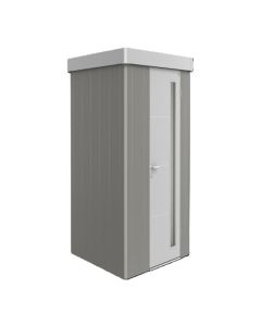 Biohort Neo 1 A* quarzgrau-metallic; Standardtüre und Dach silber-metallic; 1,80 x 1,80 m 87004