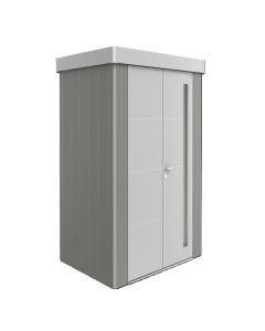 Biohort Neo 1 B* quarzgrau-metallic; Doppeltüre und Dach silber-metallic; 2,36 x 1,80 m 87061