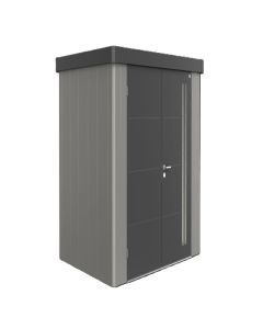 Biohort Neo 1 B* quarzgrau-metallic; Doppeltüre und Dach dunkelgrau-metallic; 2,36 x 1,80 m 87062