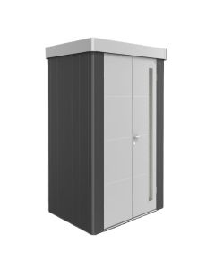 Biohort Neo 1 B* dunkelgrau-metallic; Doppeltüre und Dach silber-metallic; 2,36 x 1,80 m 85061