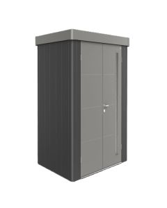 Biohort Neo 1 B* dunkelgrau-metallic; Doppeltüre und Dach quarzgrau-metallic; 2,36 x 1,80 m 85062