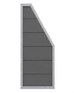 Sichtschutzzaun Design WPC ALU anthrazit (90 x 180 auf 90 cm) 2135