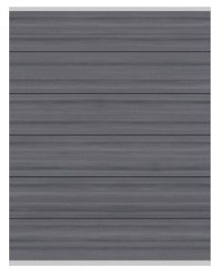  Sichtschutz SYSTEM WPC Platinum XL Zaunfeld-Set grau; silberne Leiste (178 x 183 cm) 2630