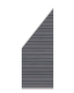 SYSTEM WPC Platinum Grau Zaun-Anschluss-Set 89 x 183 auf 93 cm 2826