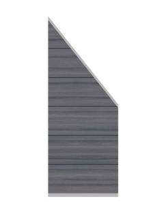 SYSTEM WPC Platinum XL Grau Zaun-Anschluss-Set 89 x 183 auf 93 cm 2828
