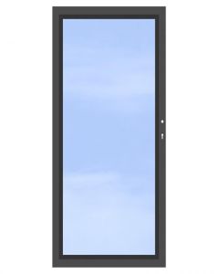 System Glas Tor klar 4460, DIN rechts H:180cm, Anthrazitrahmen, Sonderbreite