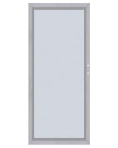 System Glas Tor matt 4460, DIN rechts H:180cm, Silberrahmen, Sonderbreite