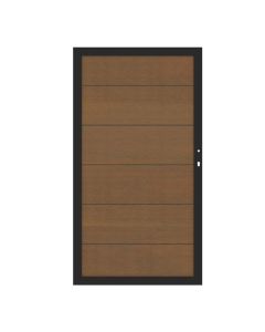 SYSTEM WPC Tor Platinum XL teak-braun, DIN links/rechts