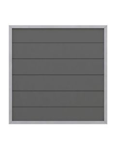 Sichtschutzzaun Design WPC ALU anthrazit (179 x 179 cm) 2220