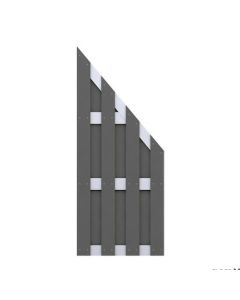 Sichtschutzzaun Jumbo WPC ALU Design anthrazit 2079