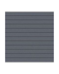 Sichtschutz SYSTEM WPC Zaunfeld-Set anthrazit (silber Leiste) 2233 
