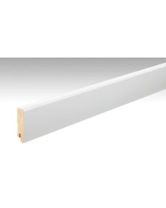 Meister Fußleiste mit Fichtekern Profil 22 F MK (18|80) Weiß DF (RAL 9016) 02266